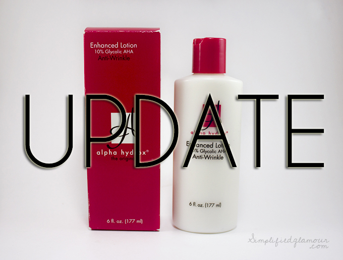 Update: Alpha Hydrox Enhanced Lotion